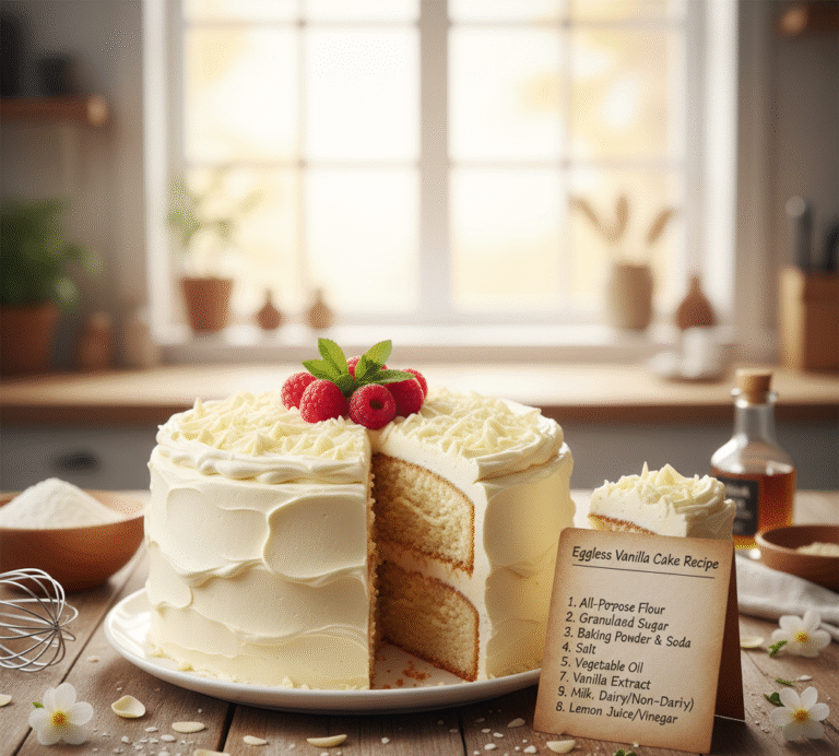 Eggless Vanilla Cake Recipe: Soft, Fluffy & Incredibly Easy