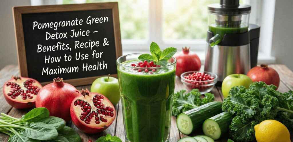 Pomegranate Green Detox Juice – Benefits, Recipe & How to Use for Maximum Health