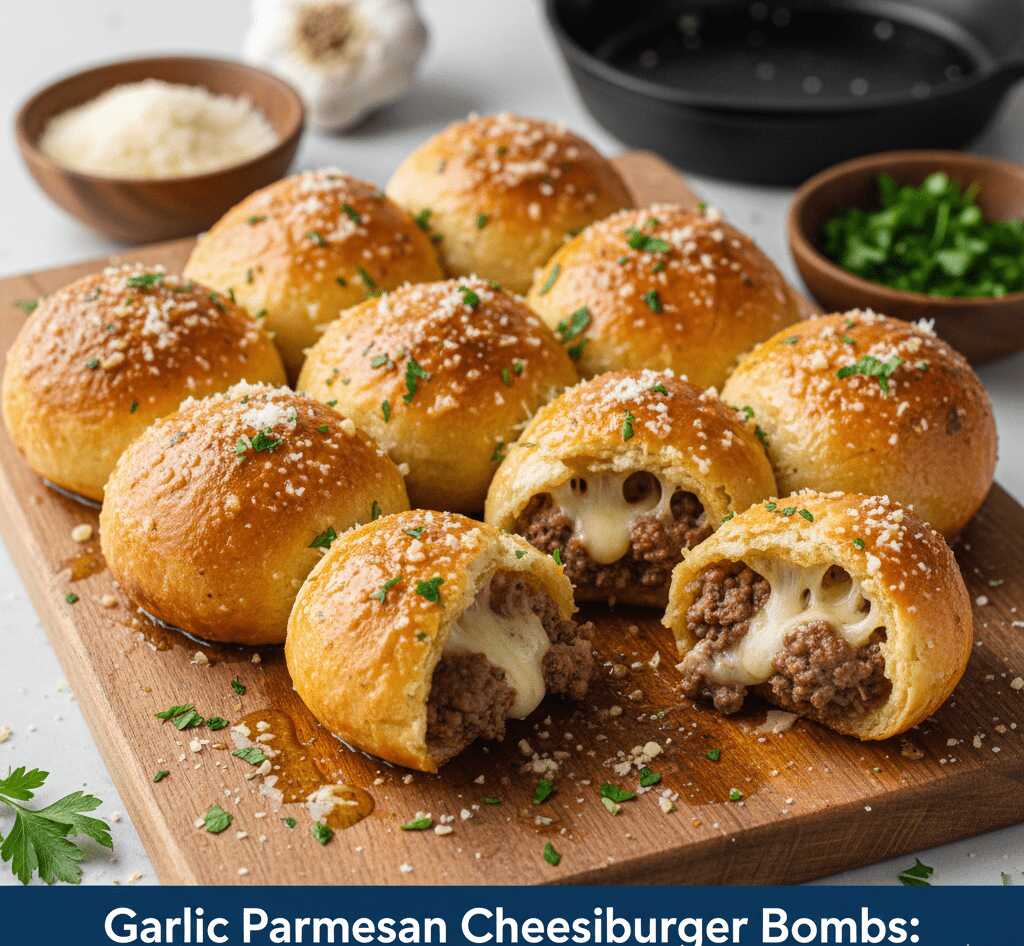 Garlic Parmesan Cheeseburger Bombs: The Ultimate Recipe for Flavorful, Gooey Bites